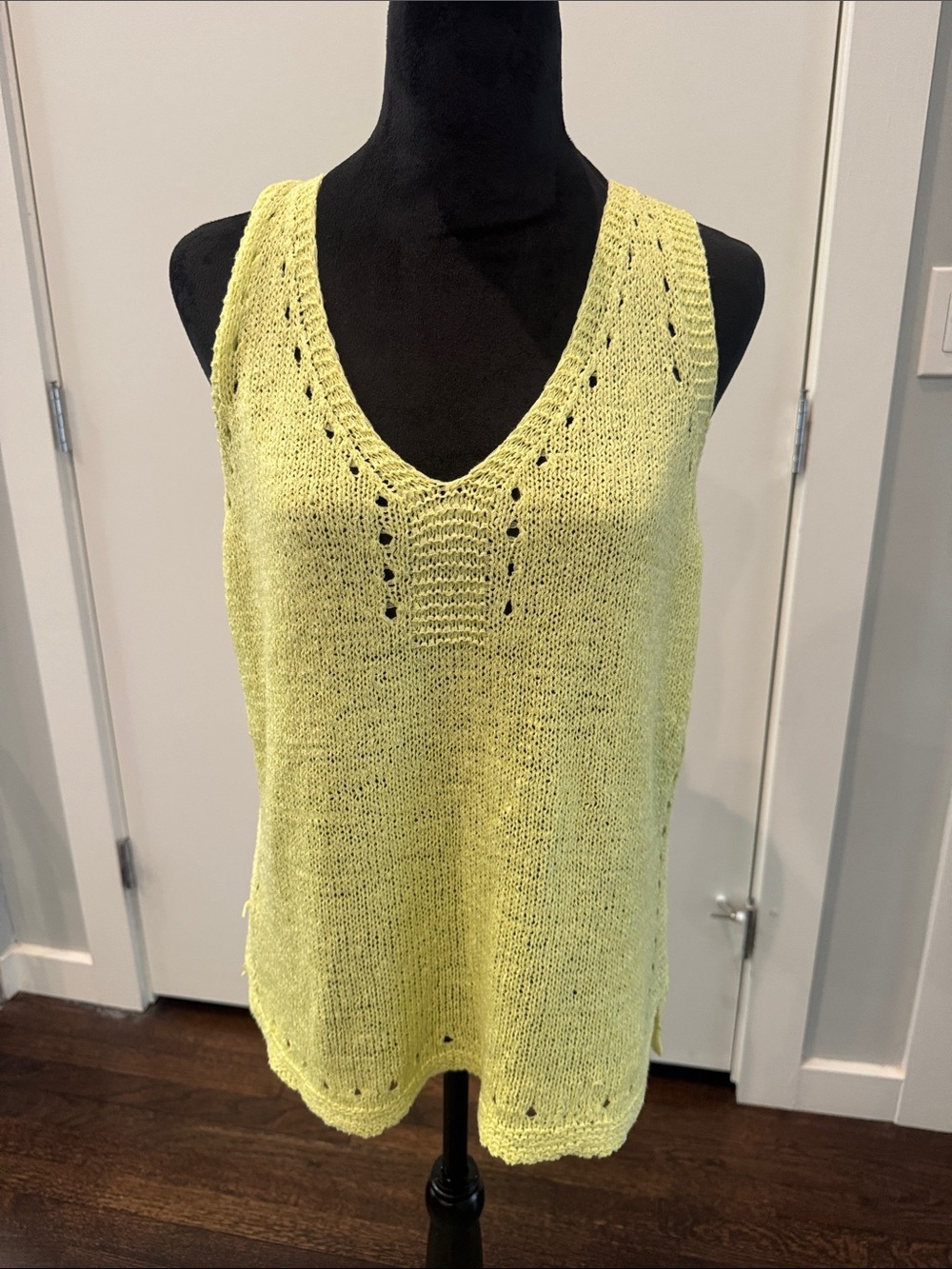 Lilly Pulitzer Lemon V-Neck Open-Knit Tank